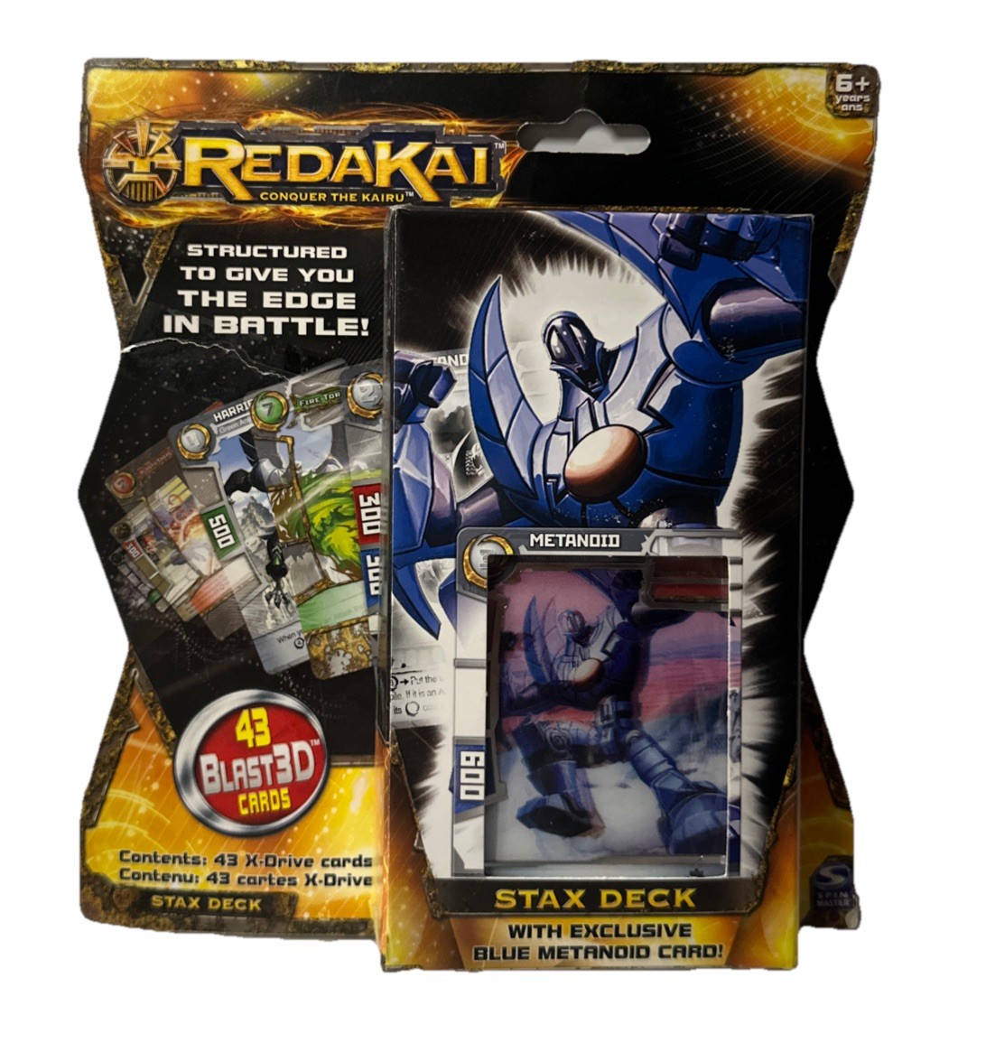 Redakai Conquer the Kairu Metanoid  Stax Deck 43 X-Drive Cards Spin Master