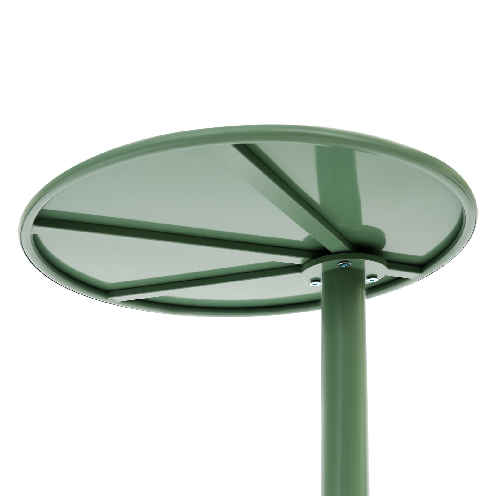 Round Side Table C-Shaped Sofa Table Bedside Reading Table for Living Room US