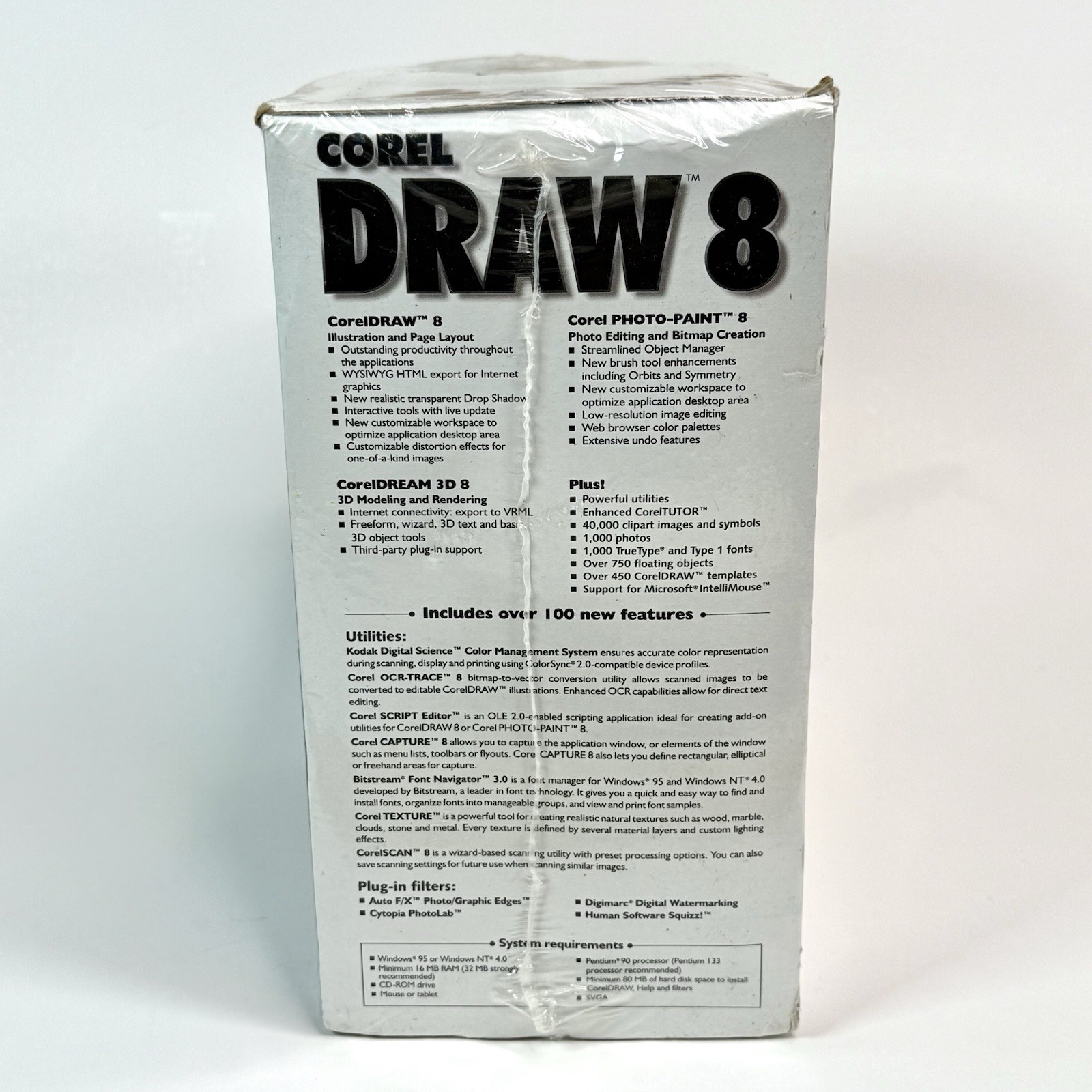 COREL DRAW 8 Software New & Sealed for Win95 & NT 4.0 1998 Read Description
