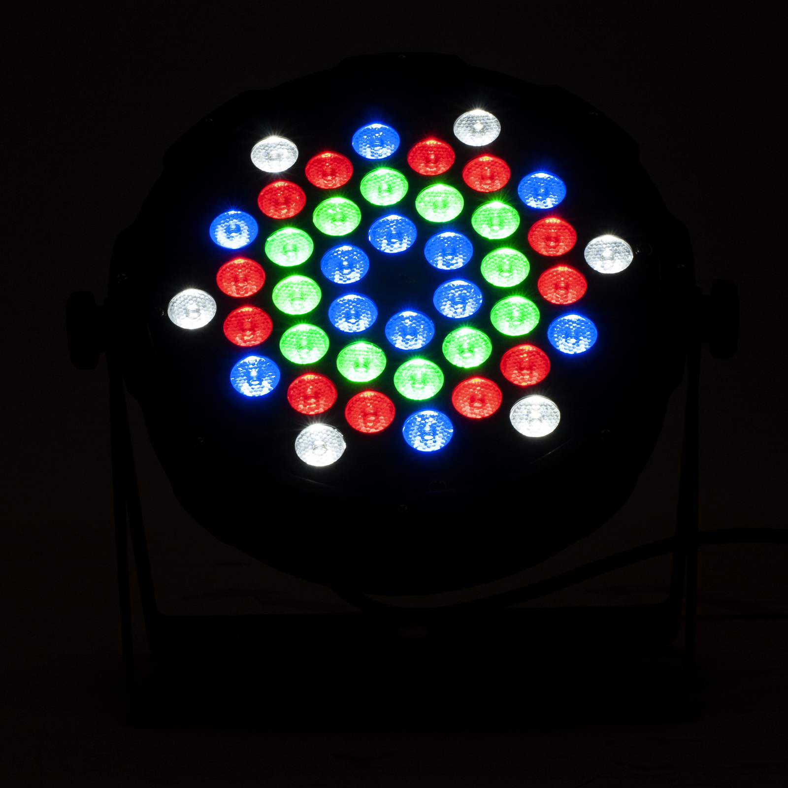 (2) American DJ Eliminator LP 42 RGBW 42 x 1 Watt LED DMX Par Wash Lights+Cables