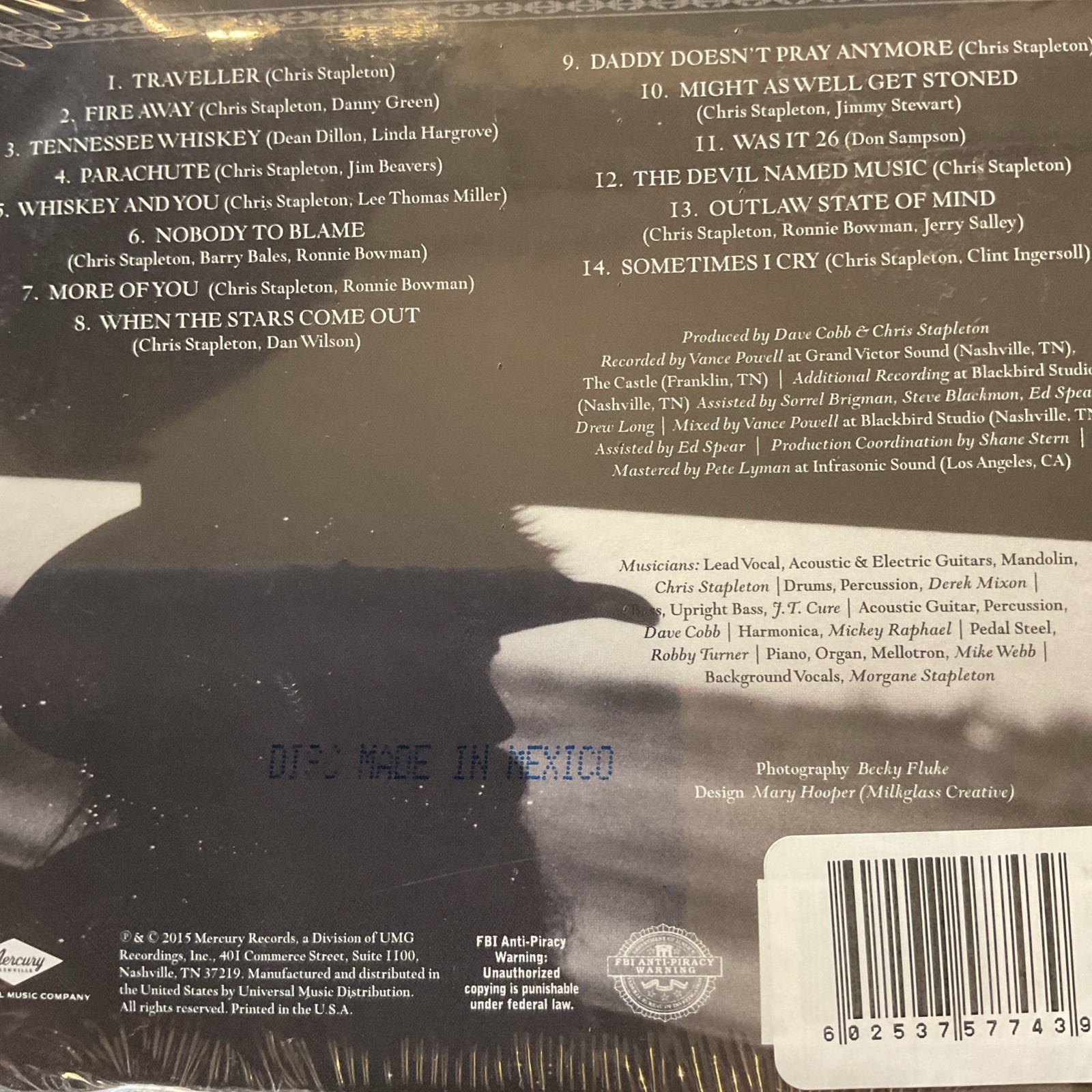 Traveller by Stapleton, Chris (CD, 2015) NEW