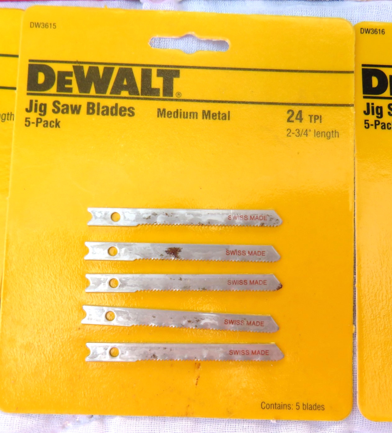 Vintage DeWalt Jig Saw Blades 18 & 24 & 32 TPI 3 Sealed Packages of 5 & 12 Shims