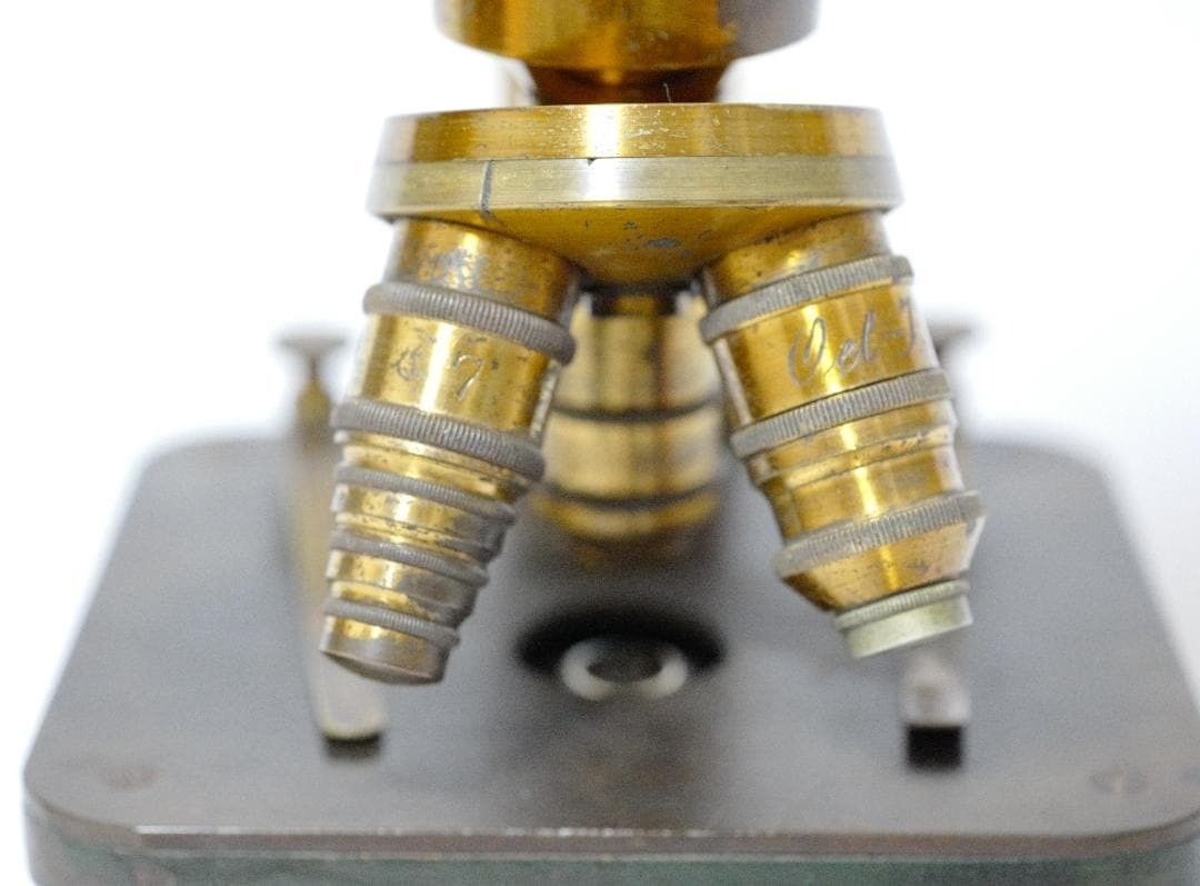 Antique E. Messter Universal Bacterial Microscope 1880s Quick Lift Patent
