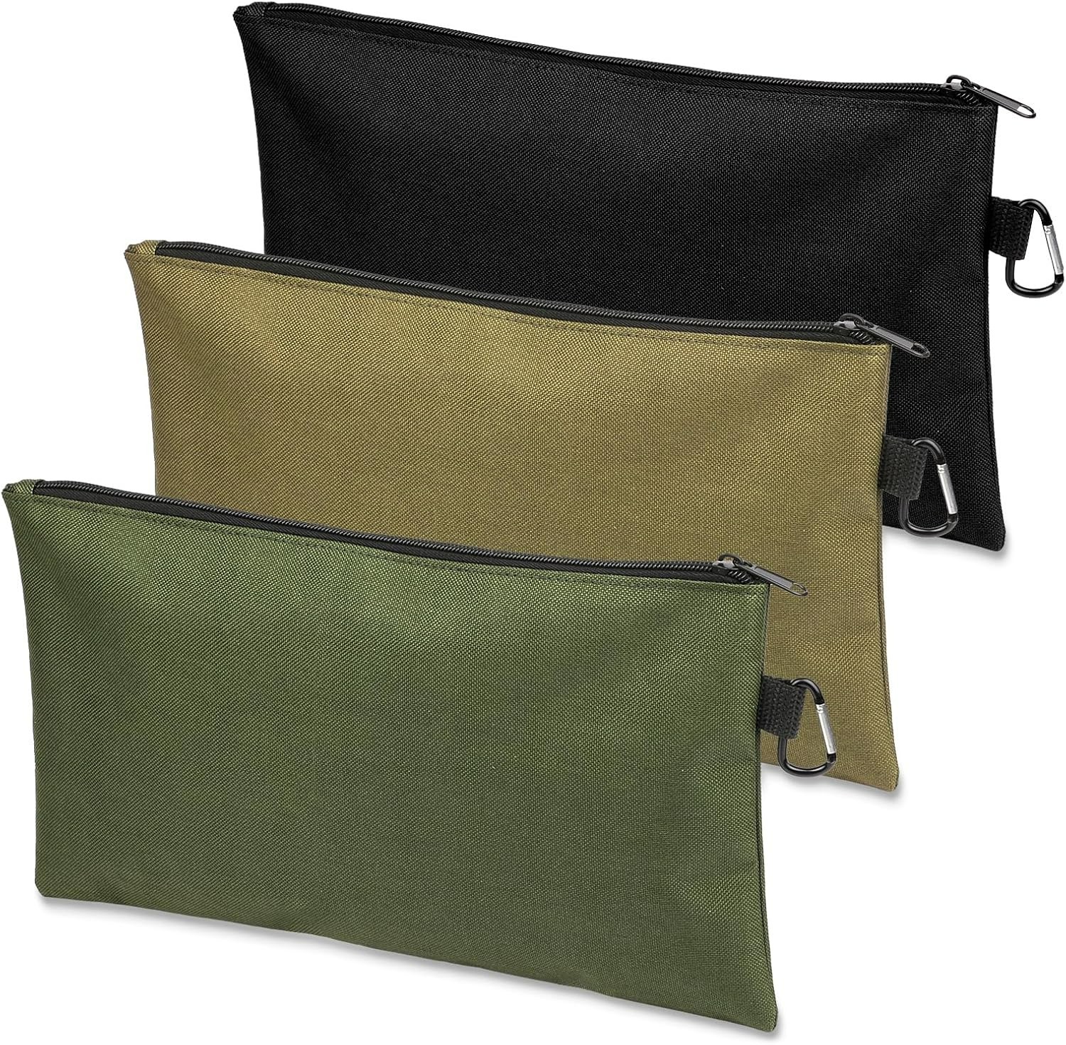 Moisture-Resistant 3 Pack Tool Pouches - Organizers in Three Colors