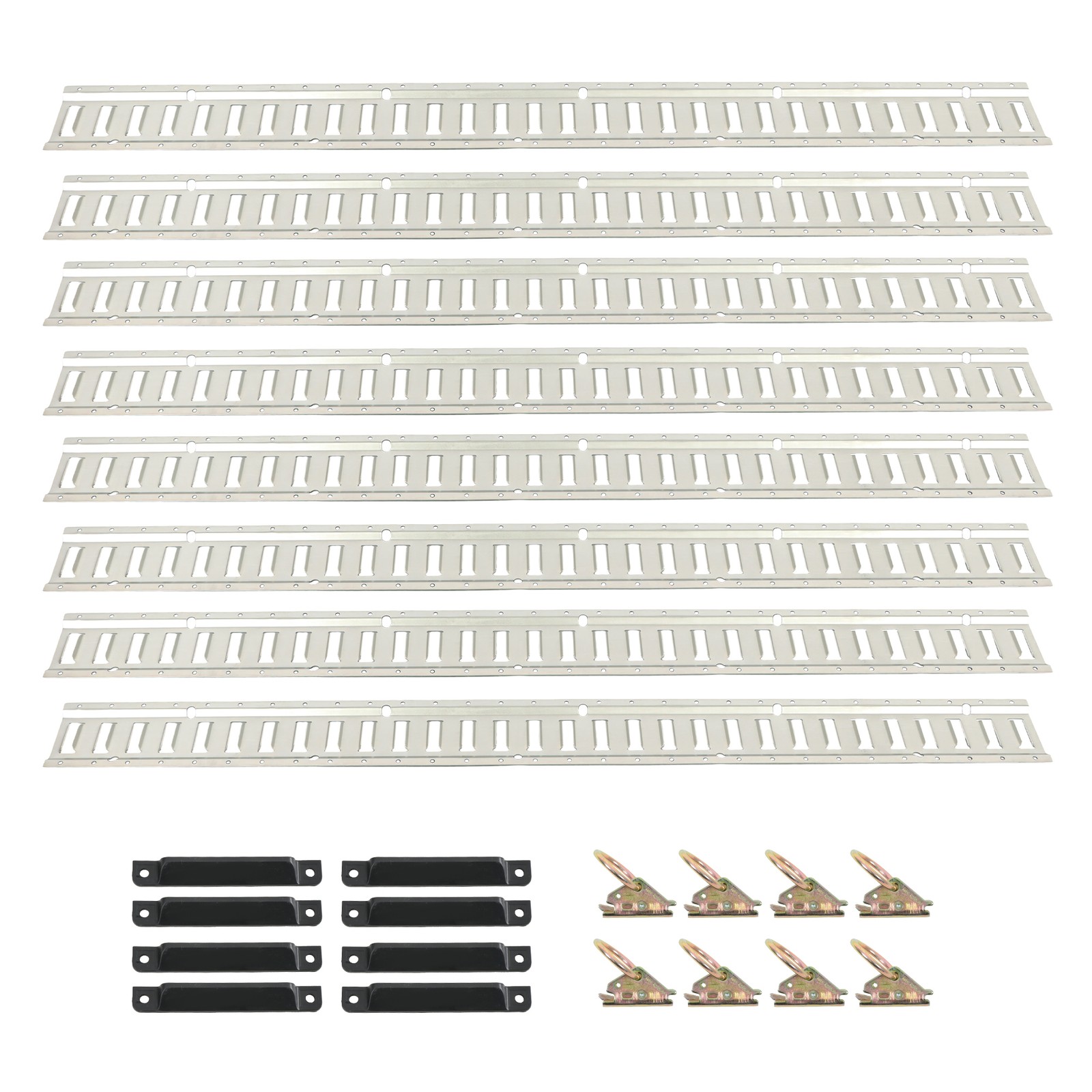 New 24PCS 5ft E Track Kit For Enclosed Cargo Trailers Secure Tie-Down Rails