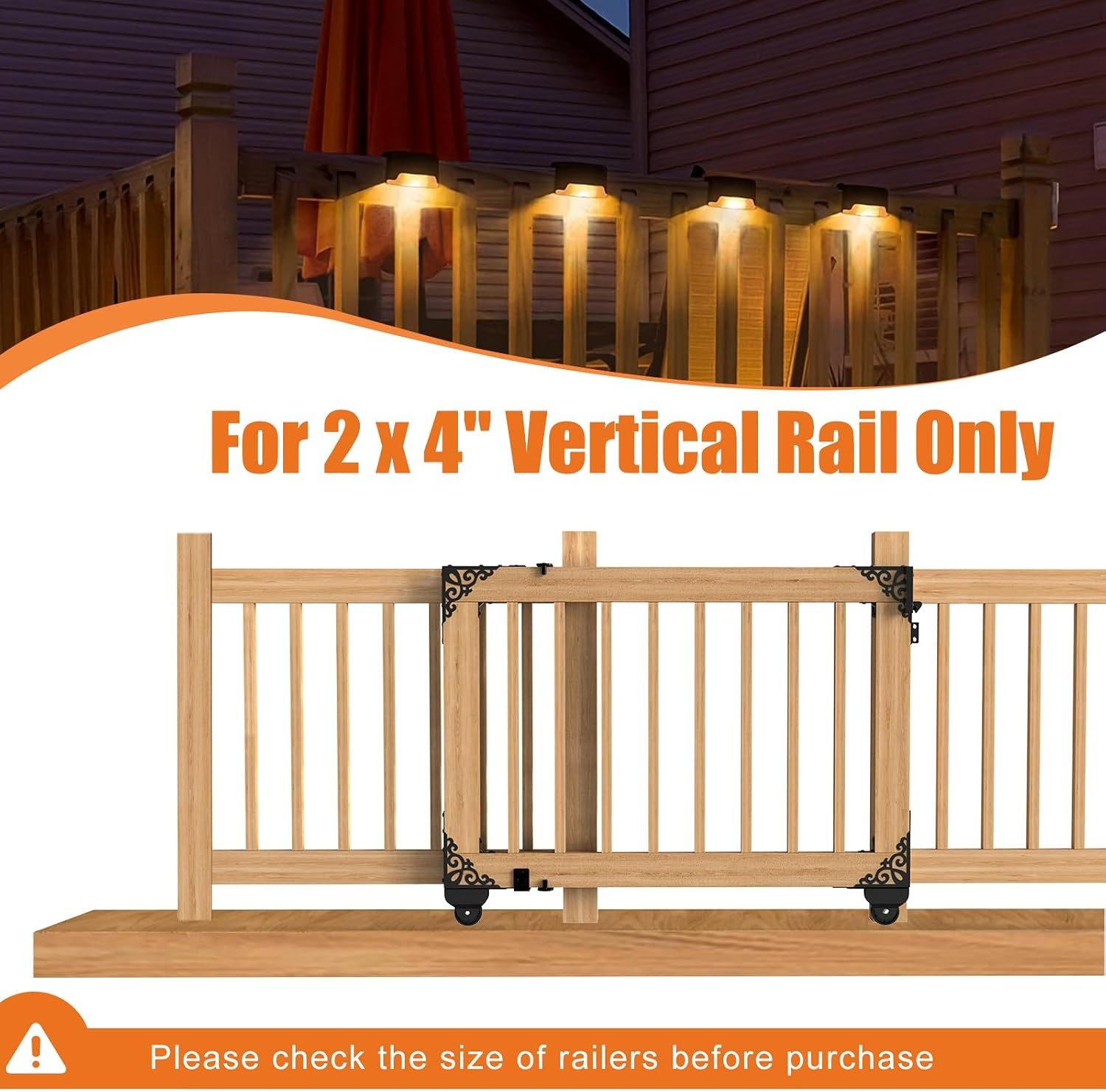 Sliding Gate Kit Decorative Rolling Gate Hardware Kit Heavy Duty for Smooth Quie
