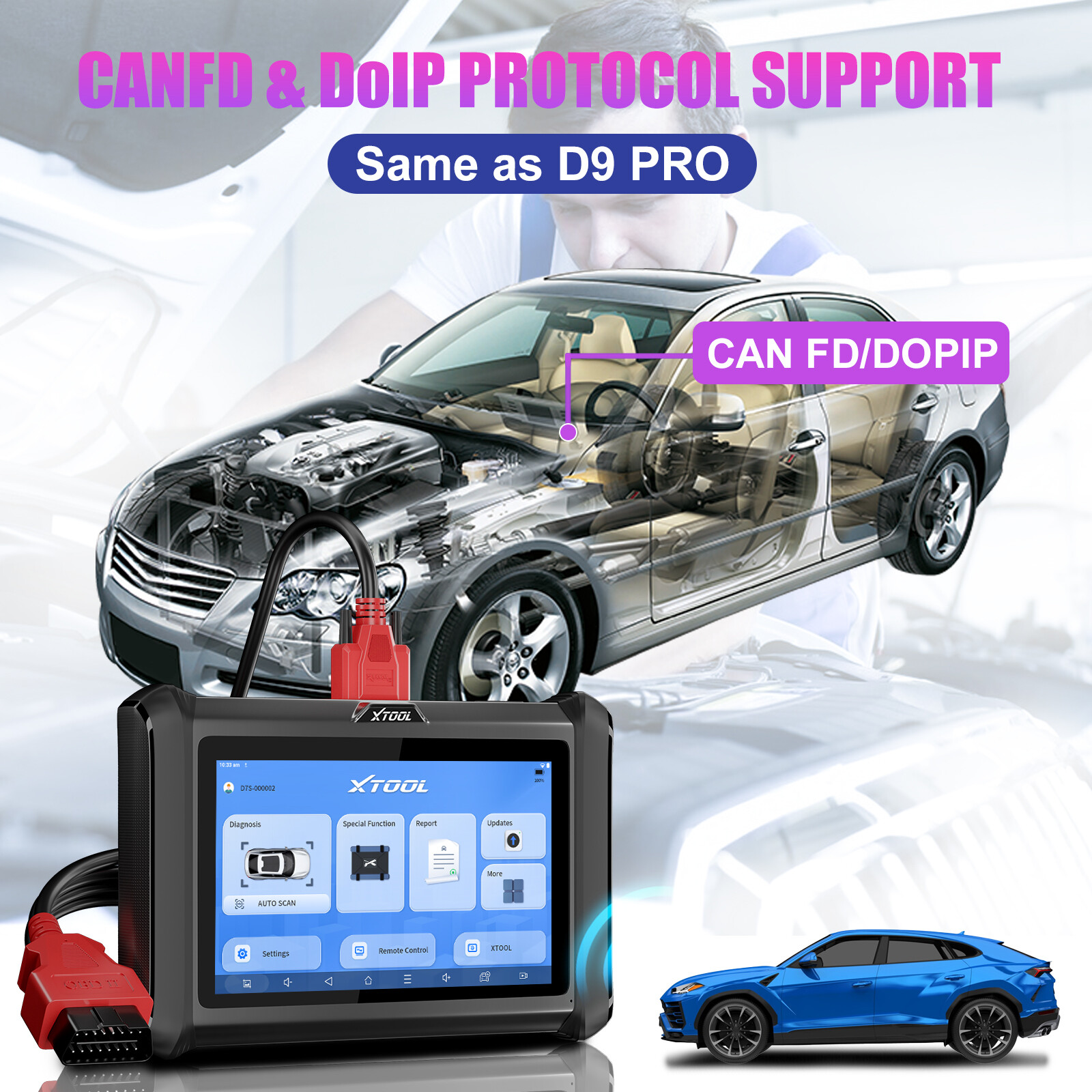 XTOOL D7S E.CU Coding Scanner Full Bidirectional Diagnostic Tool Code Reader