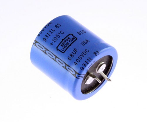 5x 68uF 400V Radial Snap In Mount Electrolytic Capacitor 105C 400VDC 68 uF