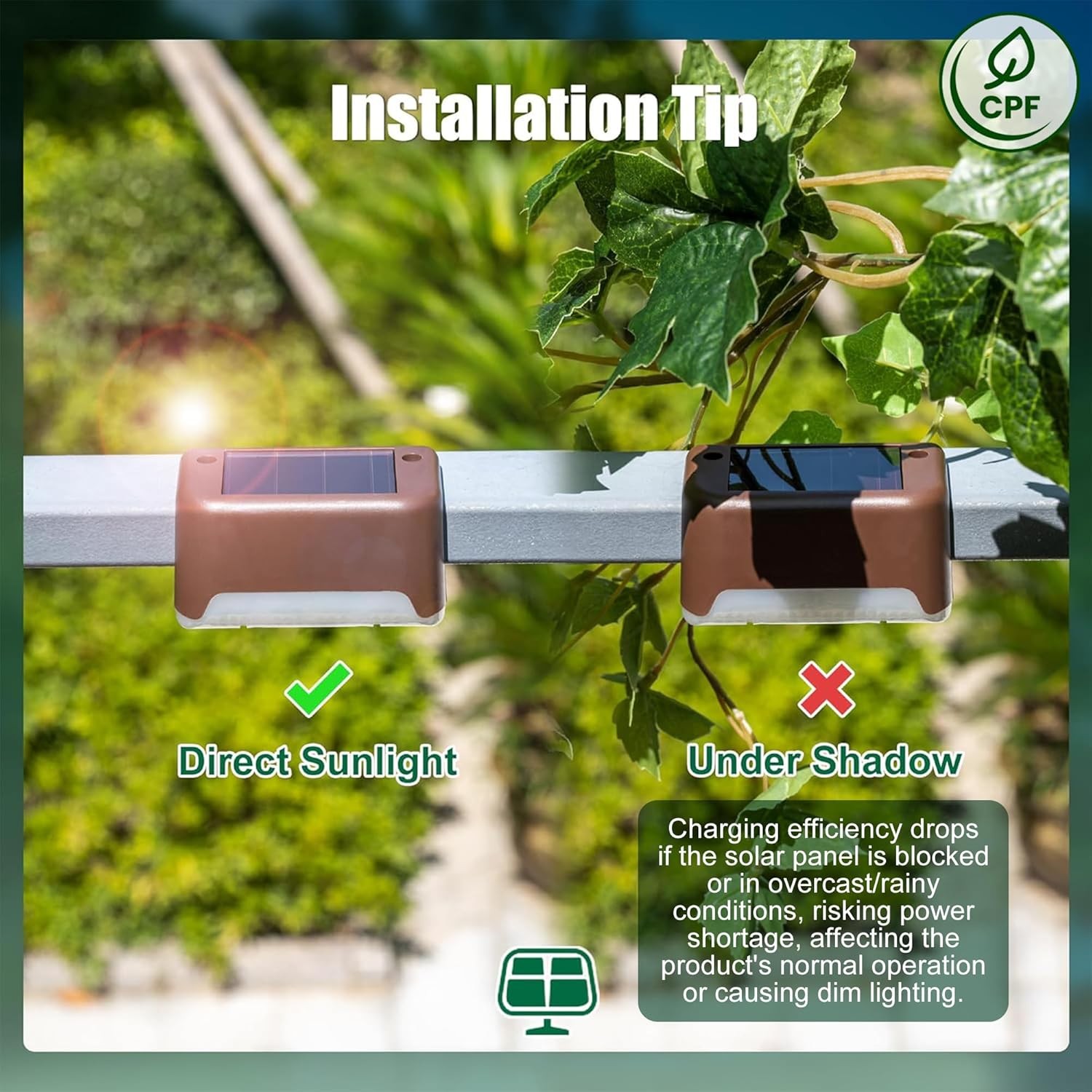 SOLPEX Solar Deck Lights Outdoor 16 Pack, Step 16, Warm White