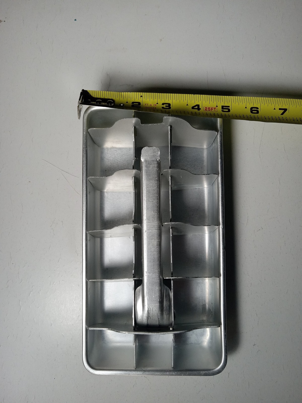 Vintage Aluminum Unbranded Ice Tray 18 Cube Freezer Quick Release
