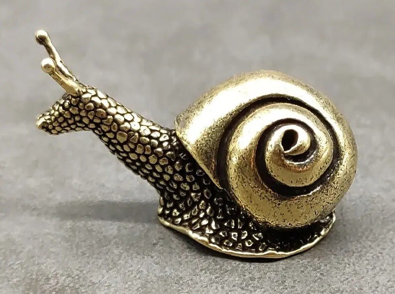 Brass Snail Figurines Small Statue Home Office Decoration Animal Figurines Gifts