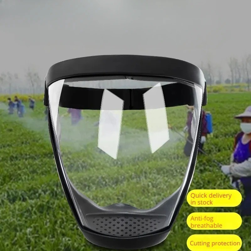 High-Transparency Black Protective Face Shield Dust & Splash Proof Visor Cover