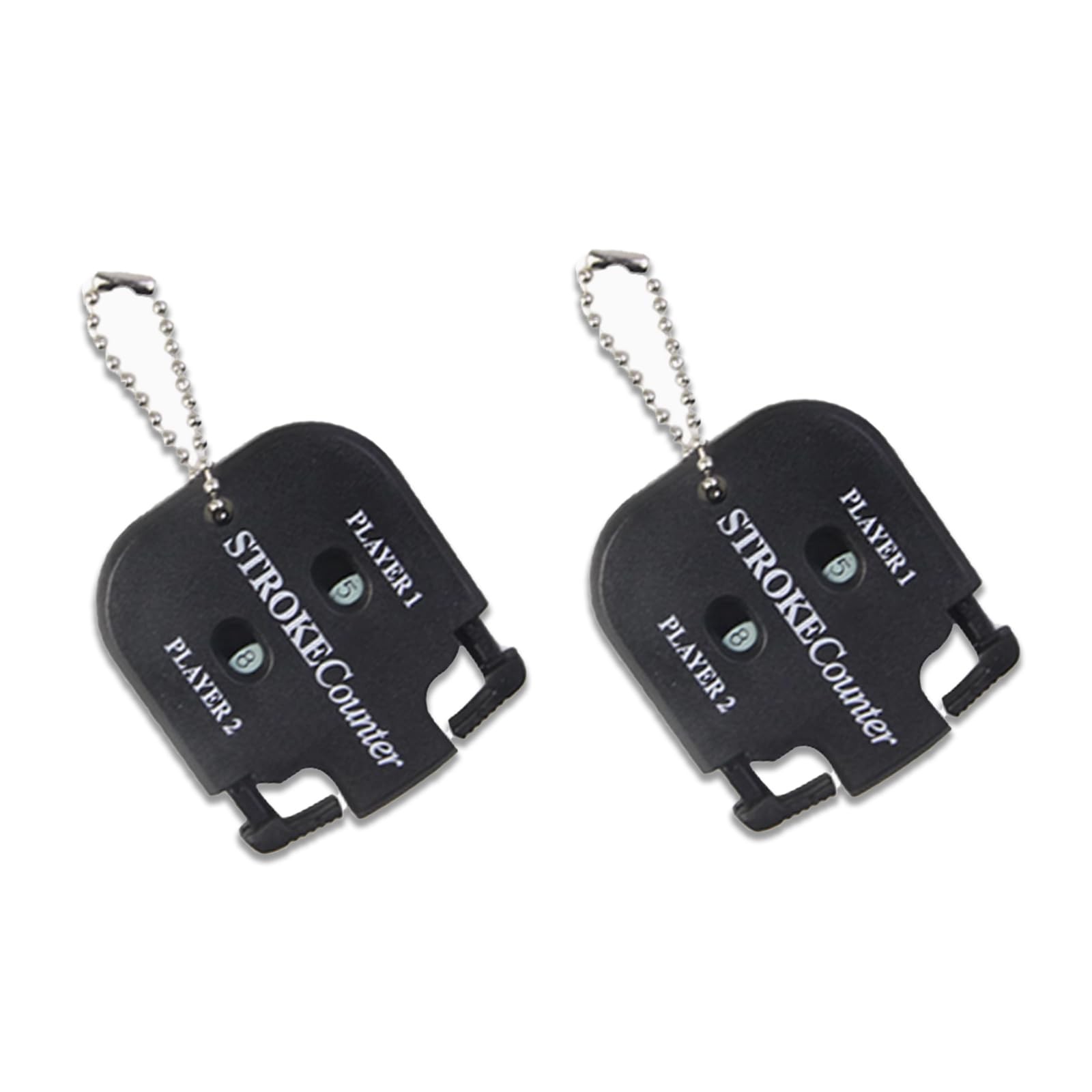 2 Pack Golf Stroke Counter with Key Chain, 2 Player Golf Clicker Counter Hand...