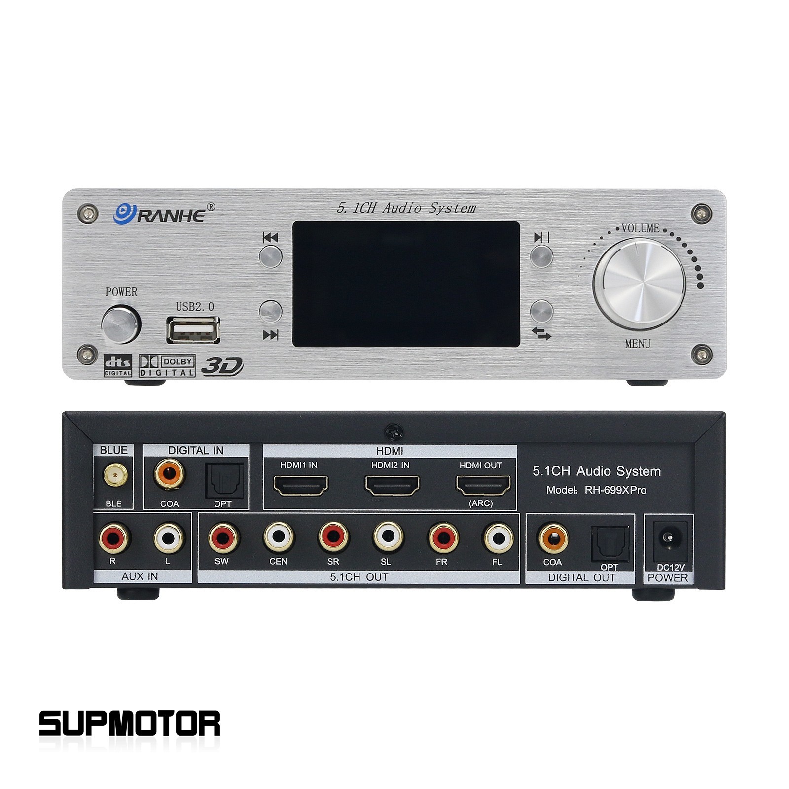 Audio Decoder HDMI 2.0 Sound Car Version Decoder HiFi Wireless Bluetooth RH-699X