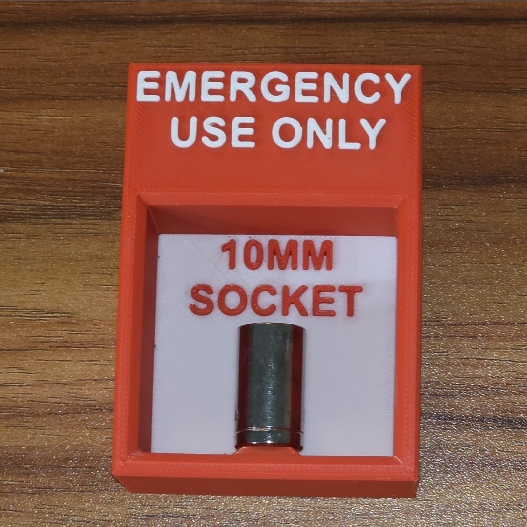 Emergency Use Only 10mm Socket Holder (10mm Socket Included)