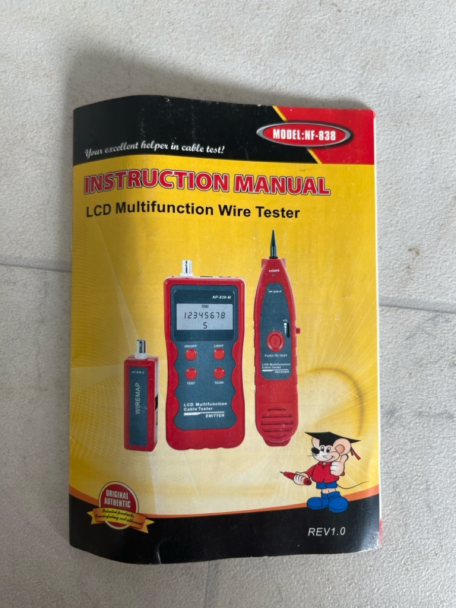 Noyafa NF-838-M LCD Multifunction Cable Tester Emitter with Receiver (A1G000583)