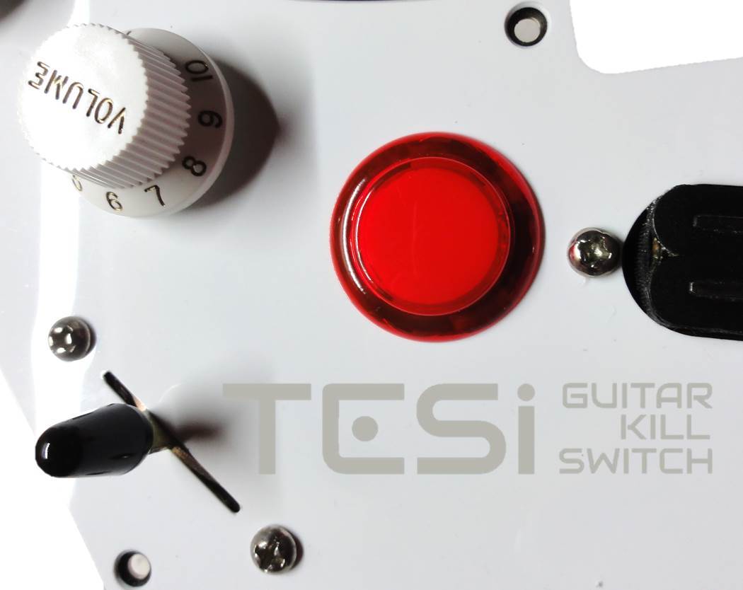 Tesi DITO Snap-in 24MM Guitar Arcade Button Kill Switch Translucent Red