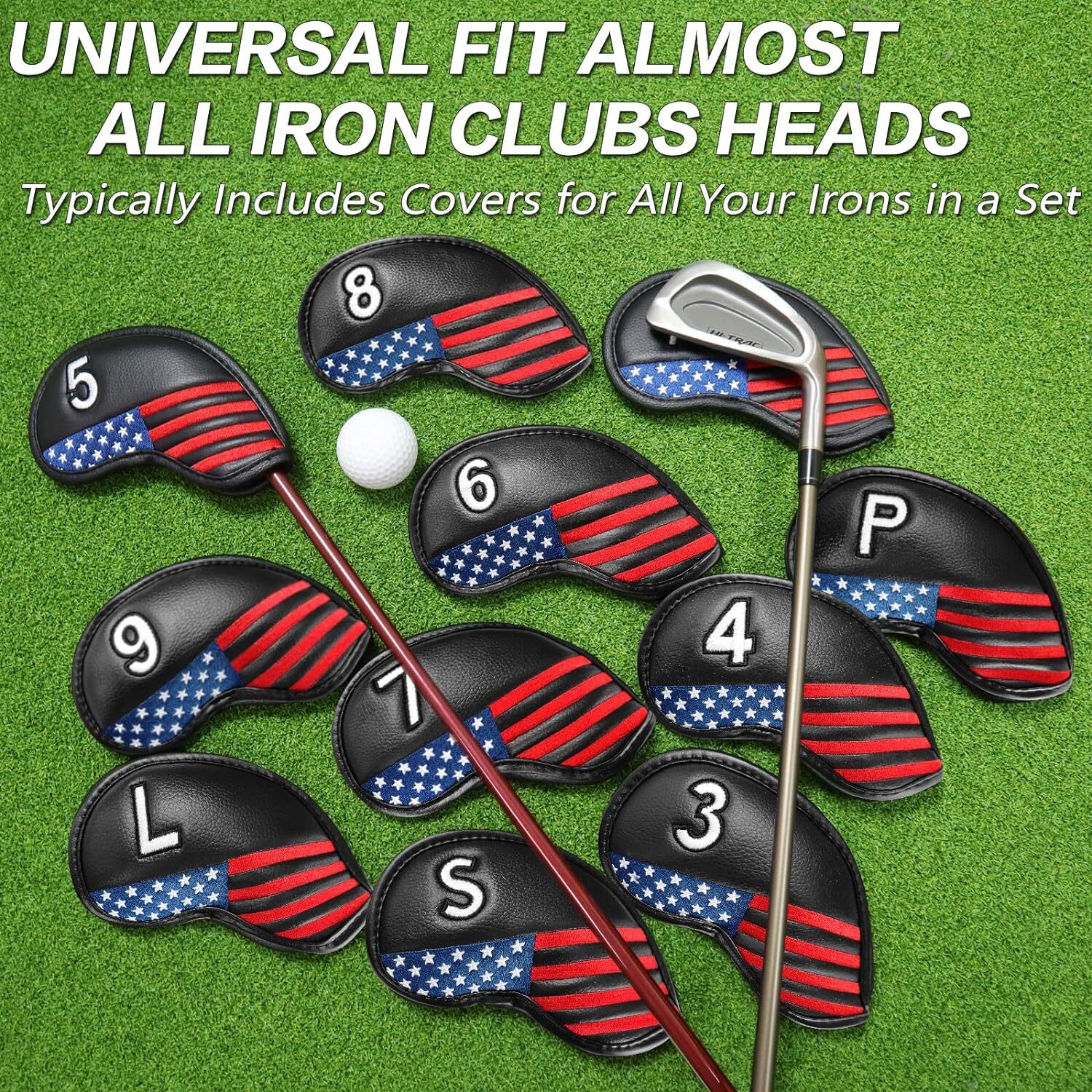 Golf Iron Covers Iron Head Covers Set 11pcs/Set Universal Fit Main Iron Clubs