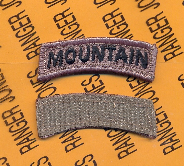 U.S.ARMY MOUNTAIN tab ACU Hook & Loop patch m/e