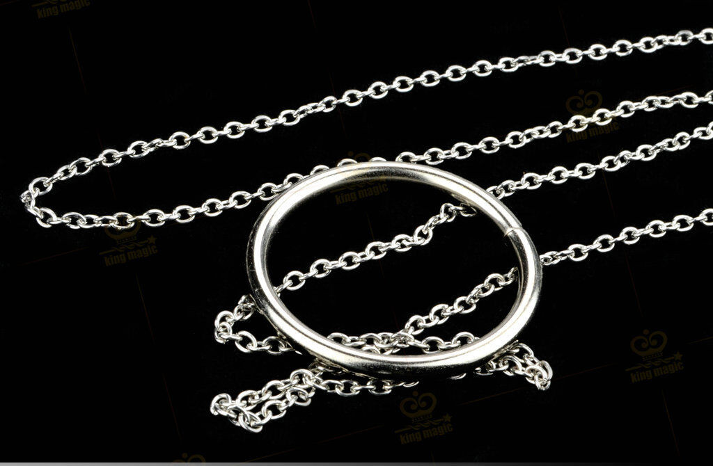 Magic Ring & Chain Easy Beginners Knot Trick Illusion Kids Magician Linking Ring