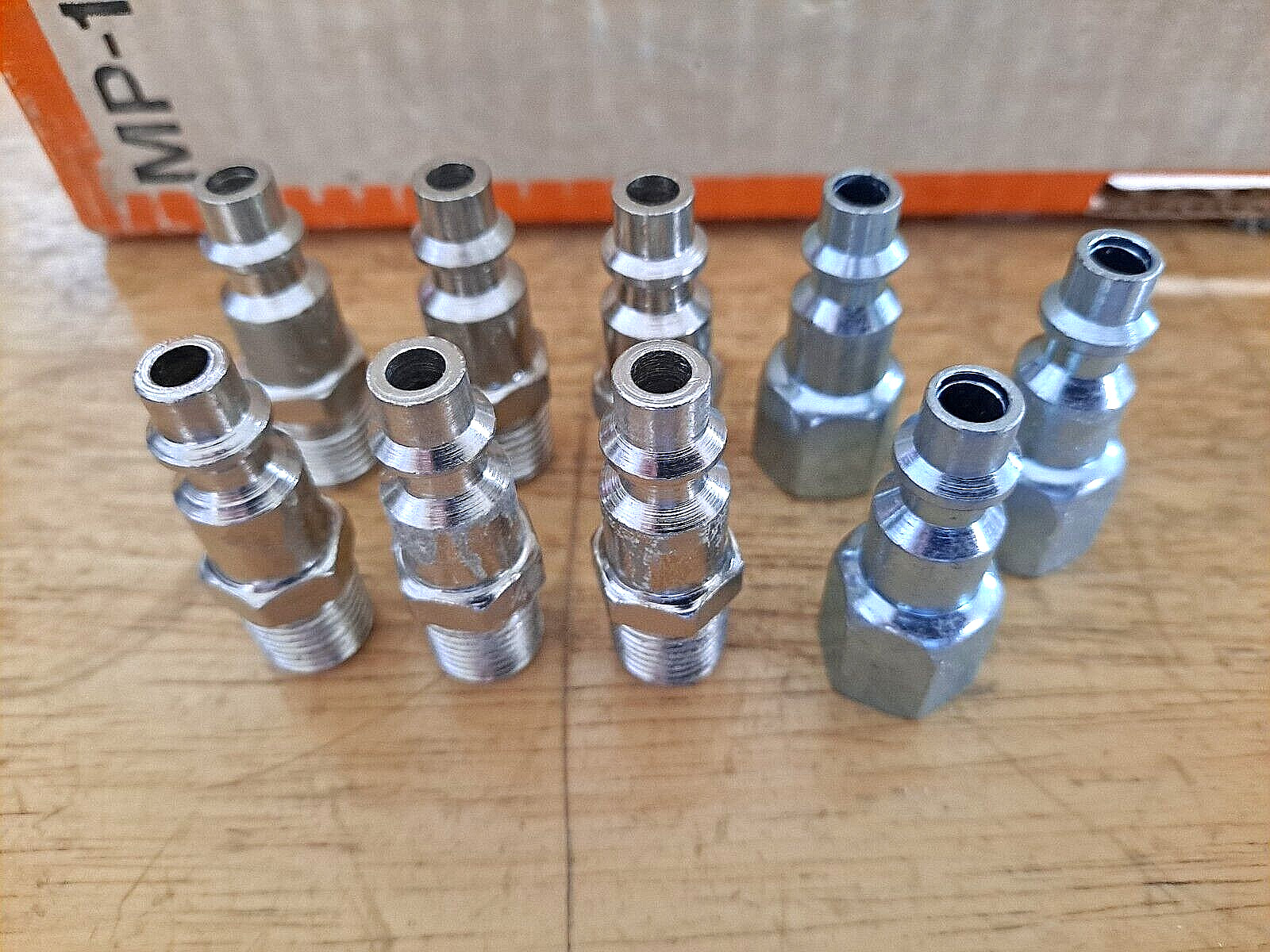 Lot Of 9  6 MINTCRAFT ATA-053-A Male & 3 Female Steel Ouick Plug 1/4" NPT NEW