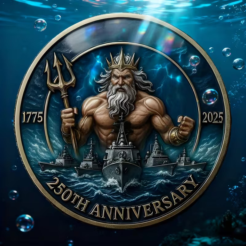 Navy 250 Anniversary Challenge Coin Military Collectable Armed Forces F 1-pc