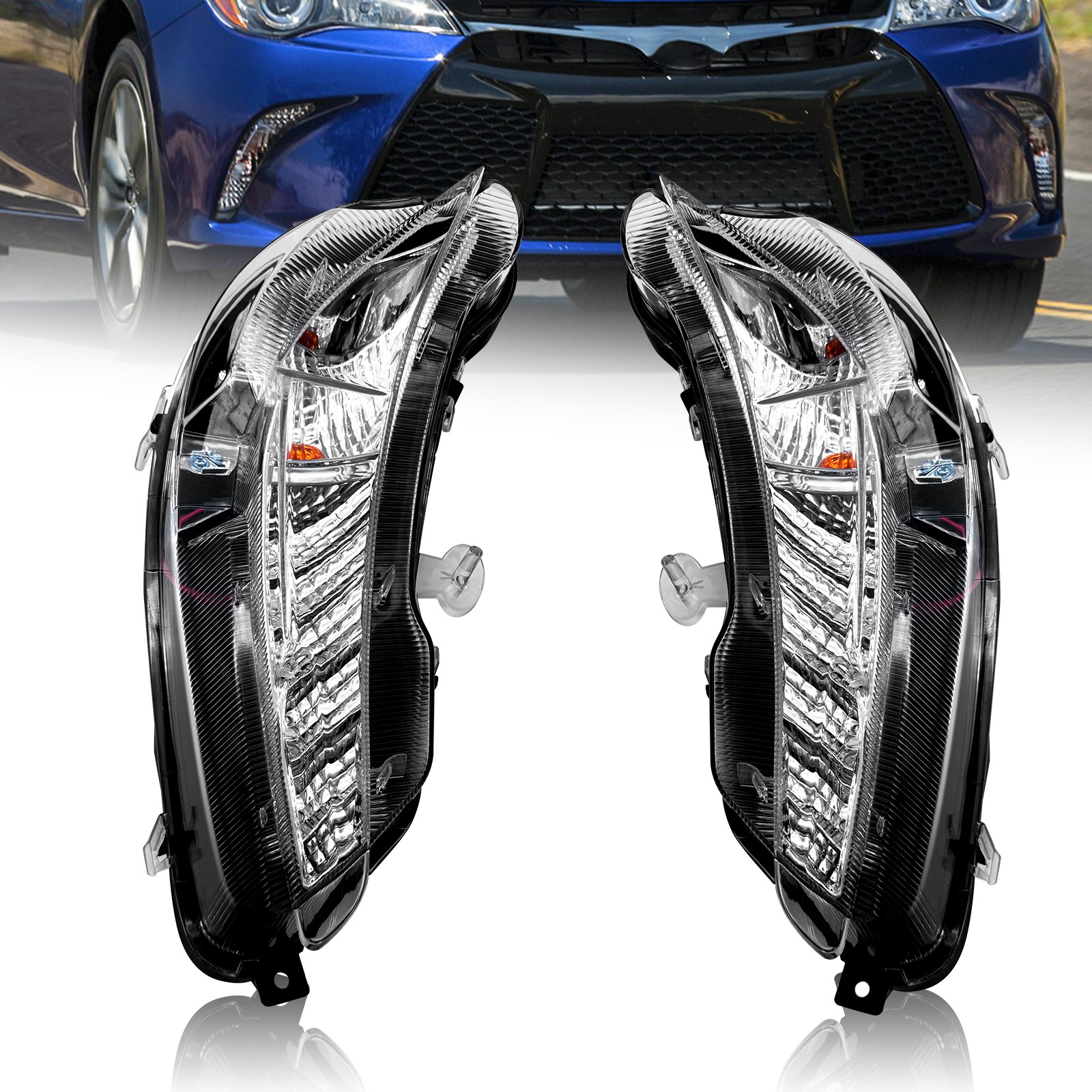 LED Fog Lights For 2015-2017 Toyota Camry Daytime Running Lamp Turn Signal DRL