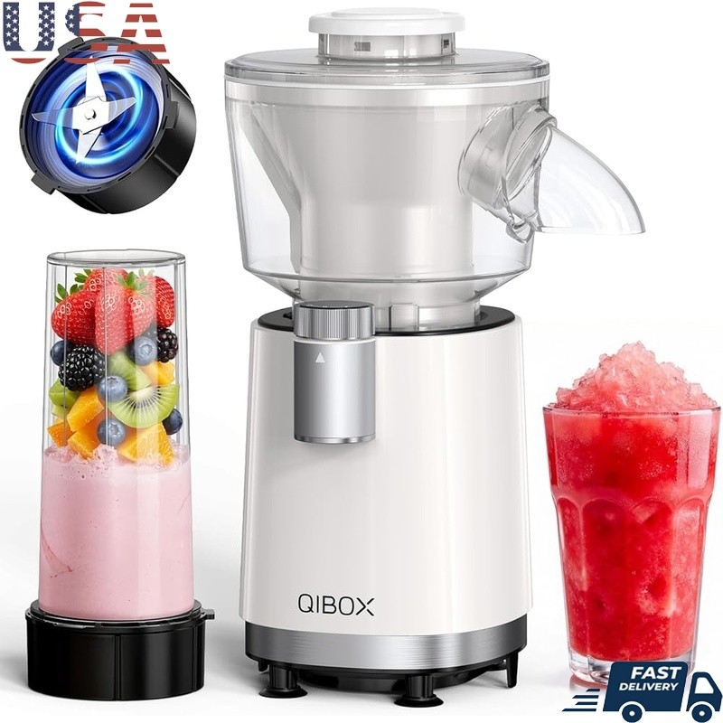 2 in 1 Snow Cone Machine Smoothie Blender Shaved Ice Maker 700W Easy Clean New