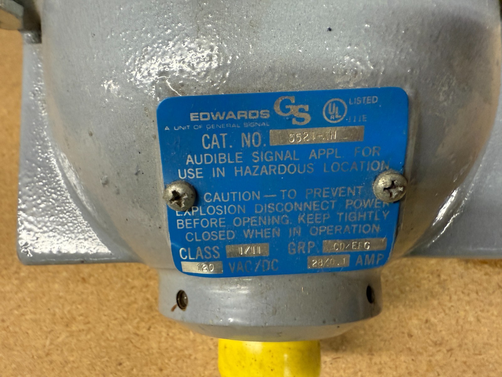 Edwards 5524-AH 120 VAC 28 Amp Explosion Proof Driver