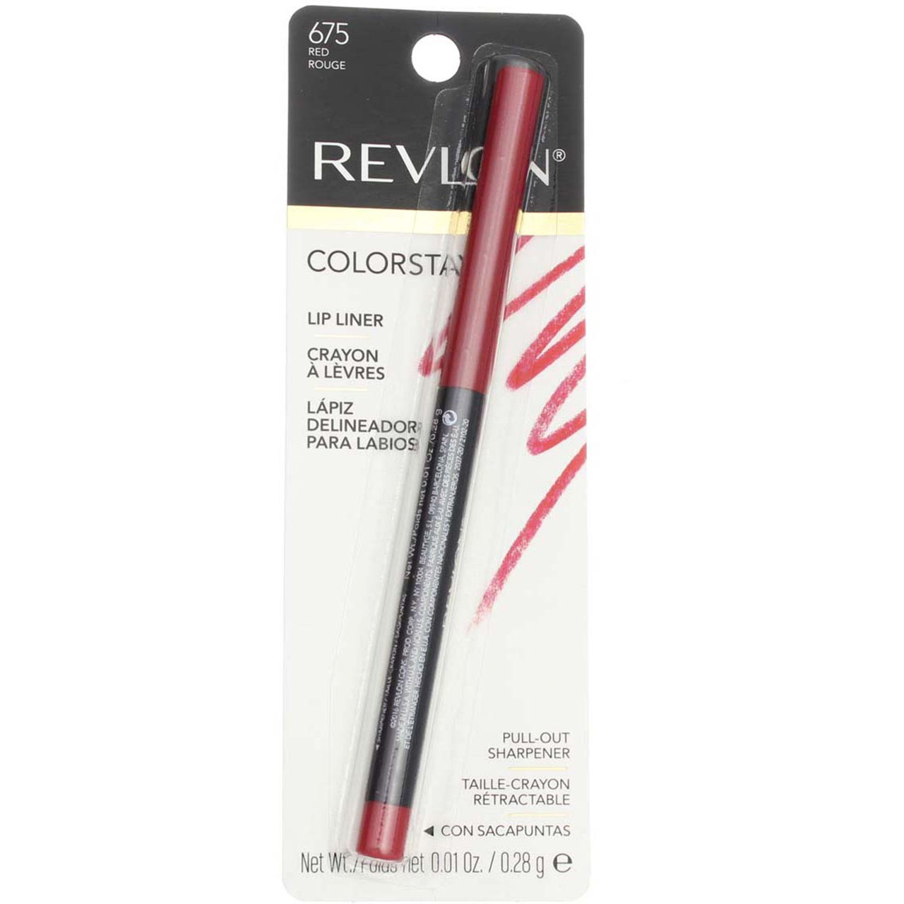 4 Pack Revlon ColorStay Lipliner, Red 675, 0.01 oz