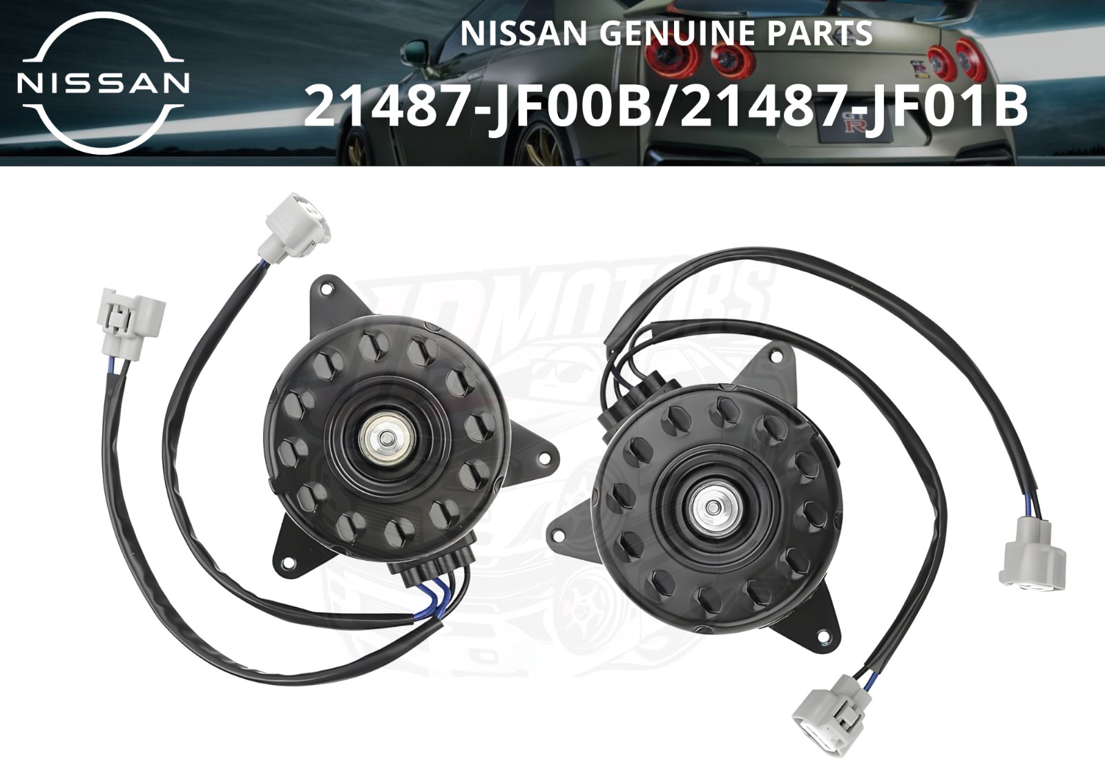NISSAN Genuine GT-R R35 07-13 Cooling Fan Motor Set 21487-JF00B 21487-JF01B New