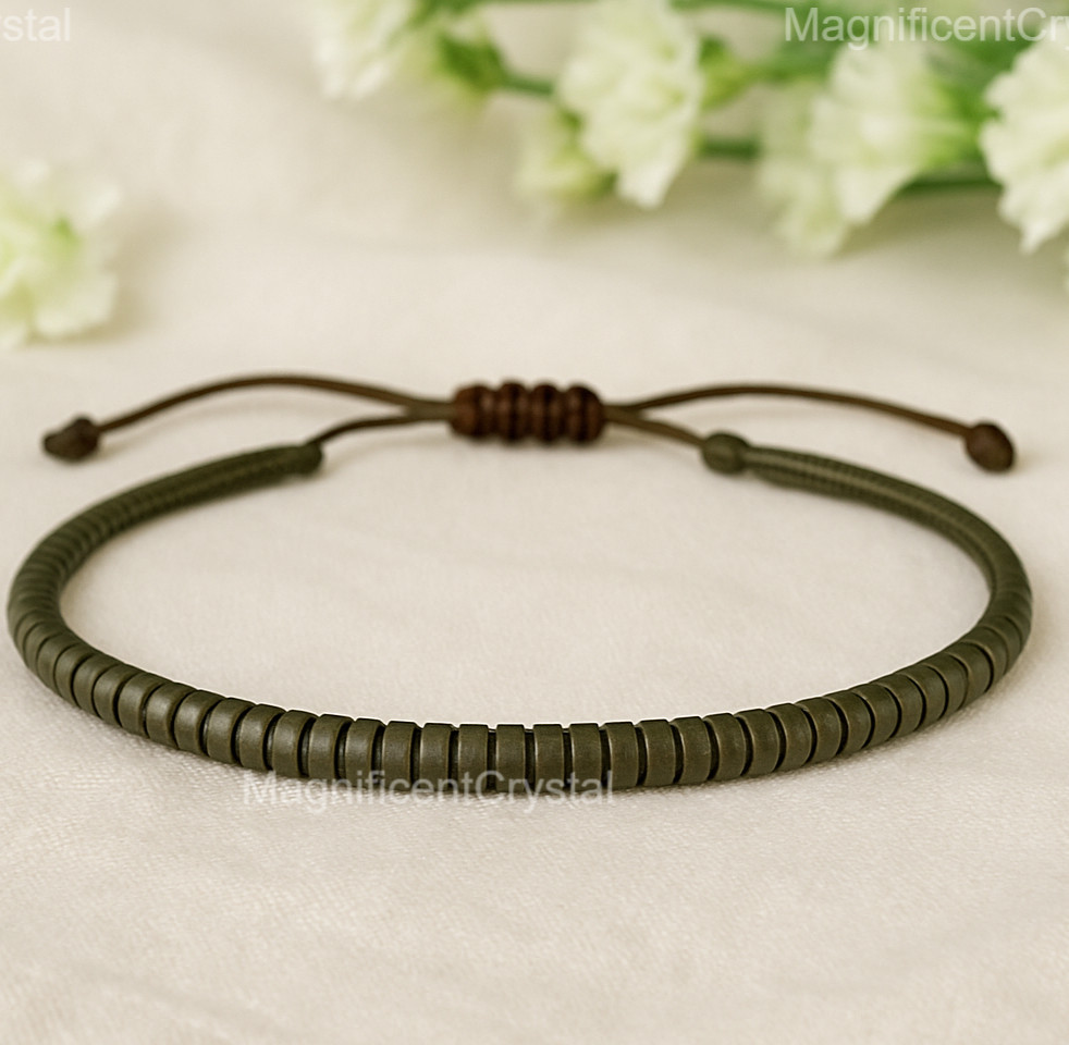 Vintage Pyrite Beads Crystal Minimalist Bohemian Tibetan Unisex Reiki Bracelet