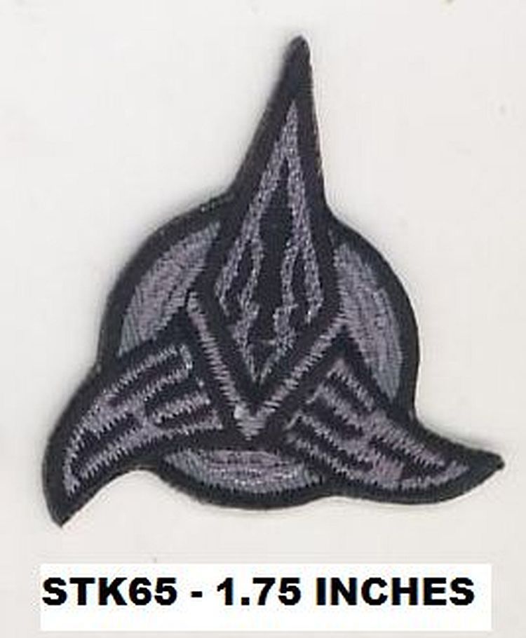 STAR TREK GRAY KLINGON TRIFOIL MINI PATCH - STK65