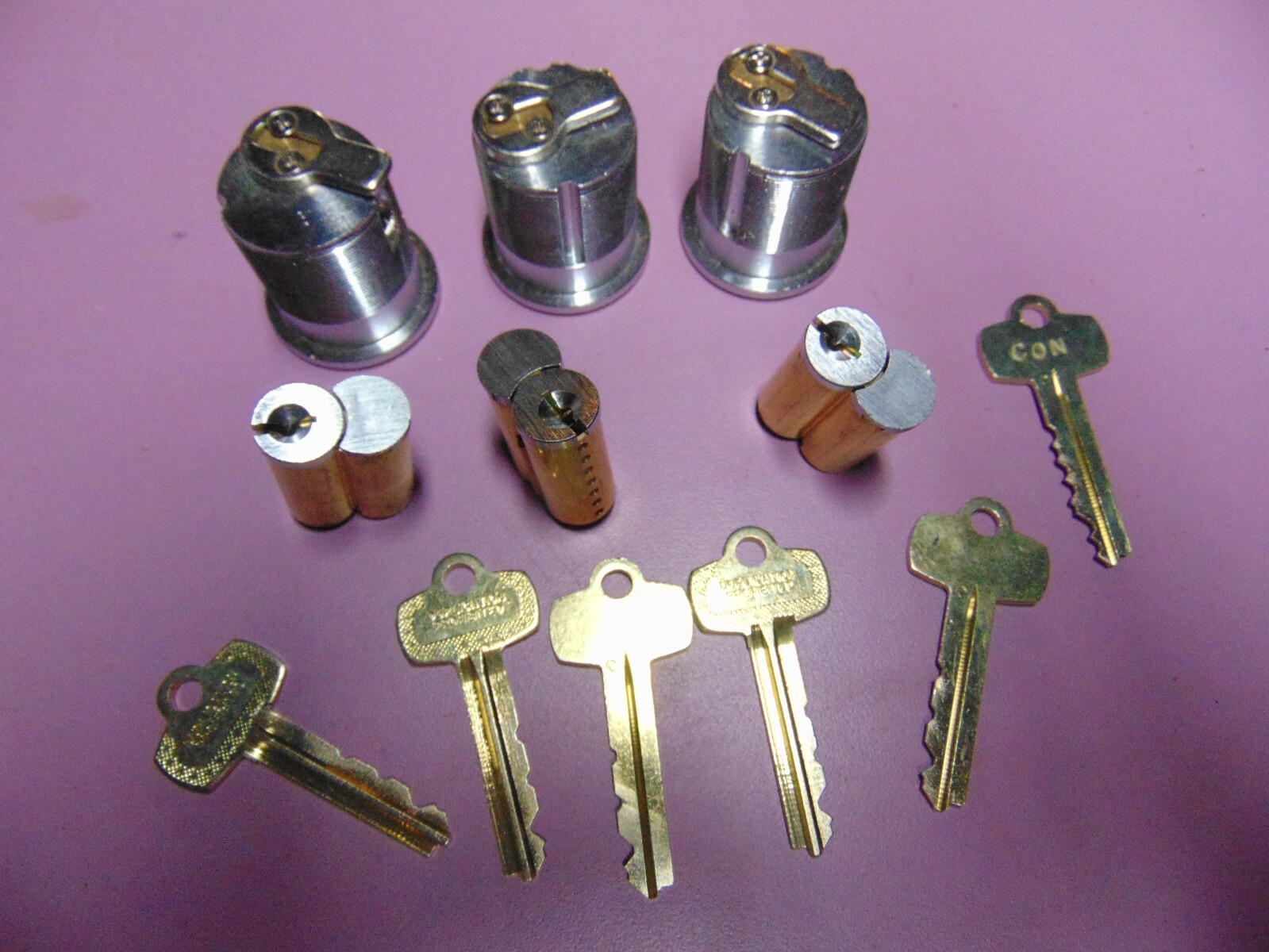 3 BEST LOOK ALIKE MORTISE  LOCKS  WITH 5 KEYS AND 1 CON. KEY      LOCKSMITH
