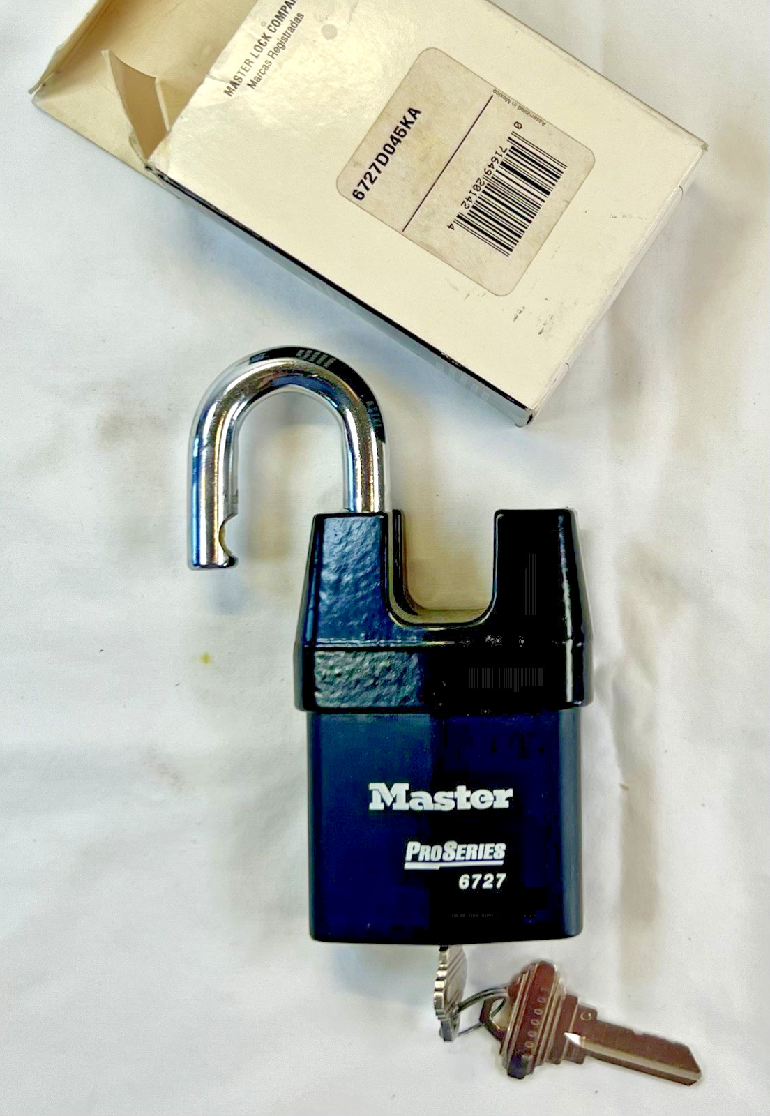 MASTER Padlock 6727 D045 Shrouded Heavy Duty Padlock Schlage C-Kwy 2-5/8"Wide
