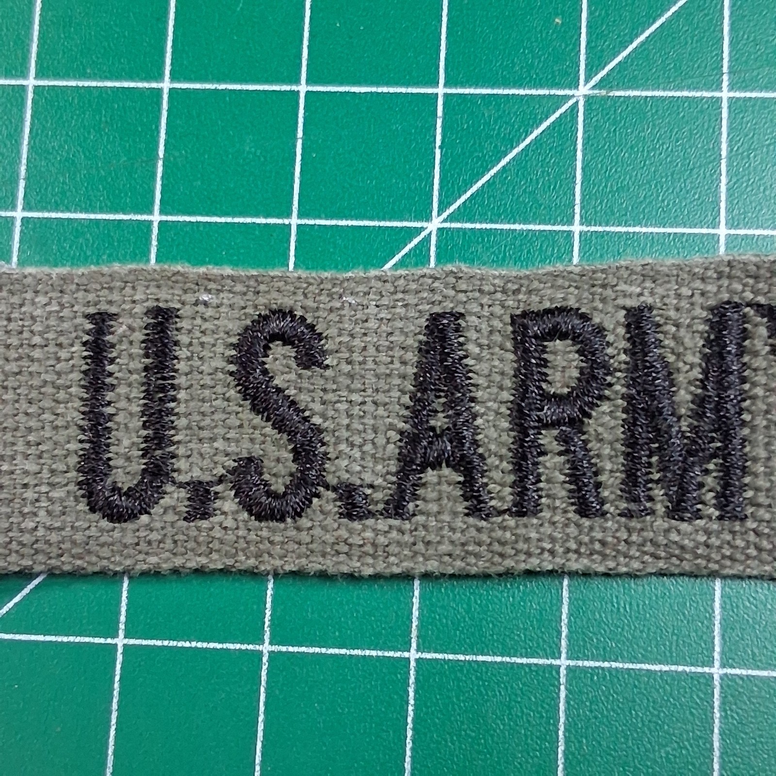 US Army Black Embroidered Tape Military Patch