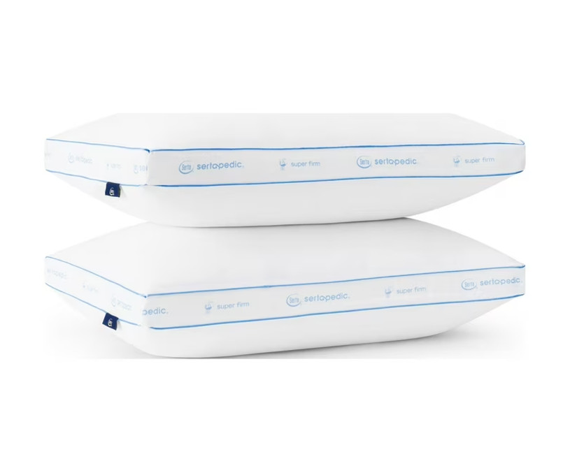 Extra Super Firm PIllows Serta Bed Sleeping Pillow Standard Queen Soft Set of 2