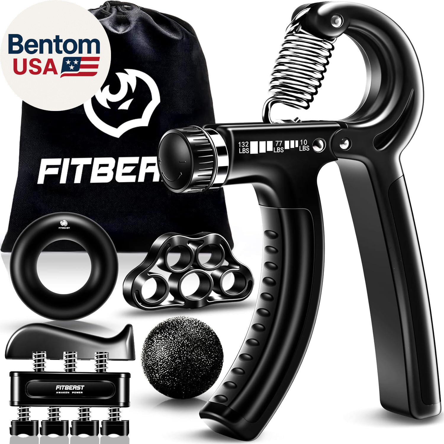 Grip Strengthener Forearm Strengthener Hand Grips Strengthener Kit - 5 Pack Adju