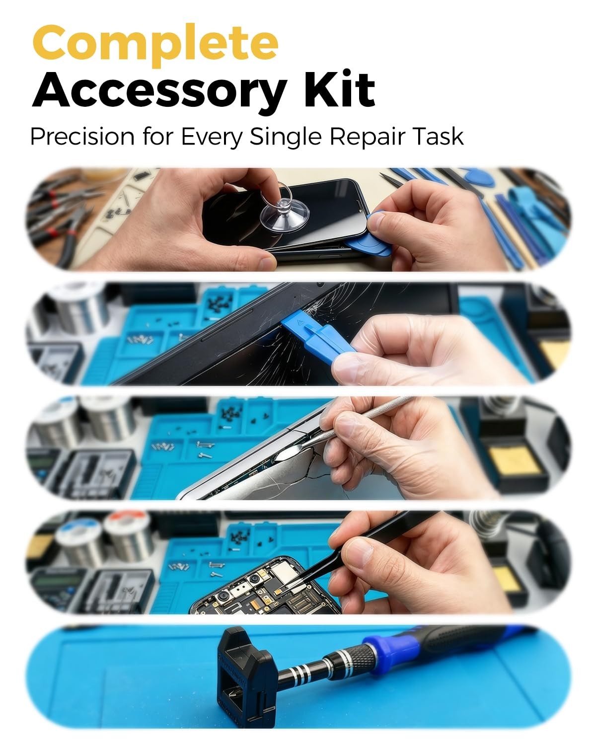 80 IN 1 Professional Computer Repair Tool Kit, Precision Small, Blue