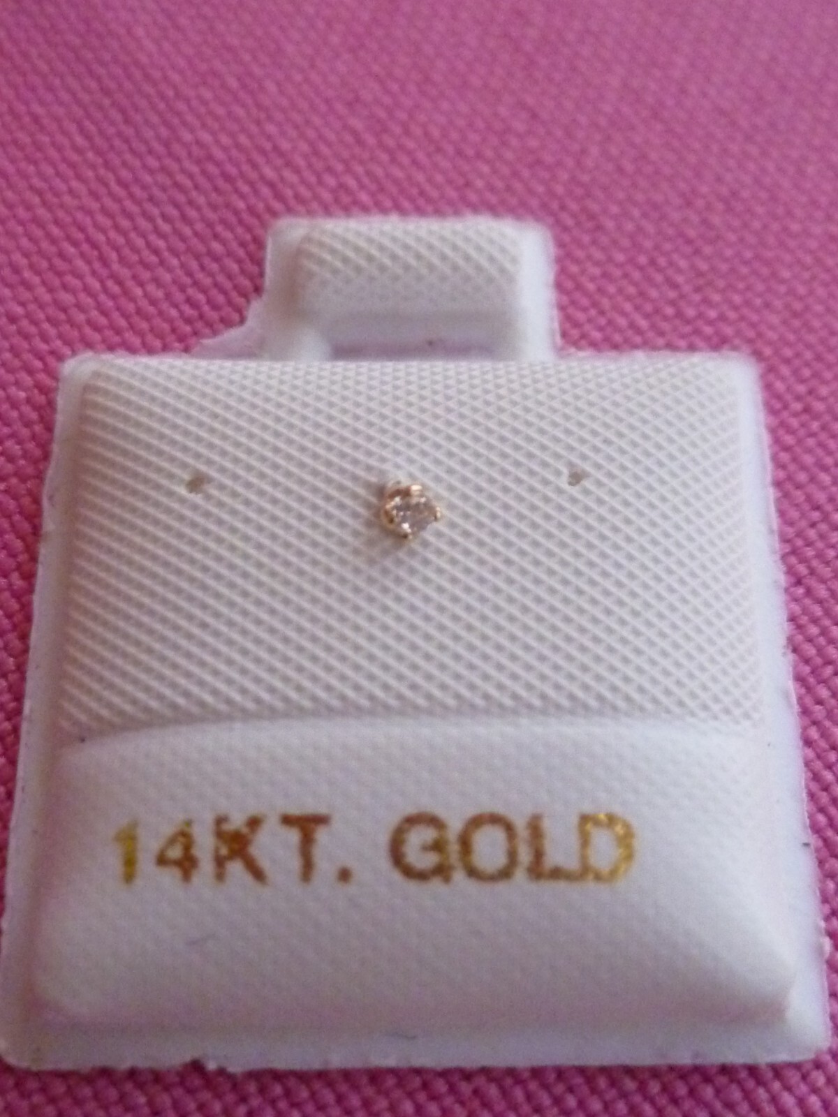 14k Yellow gold Mini Nose stud W/zircon