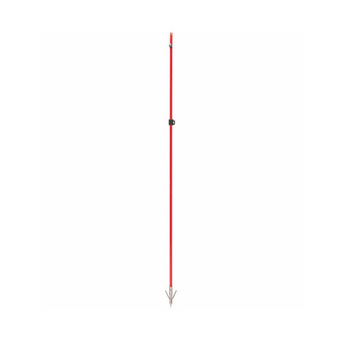 Cajun Bowfishing Red Fiberglass Arrow with Piranha Long Barb XT