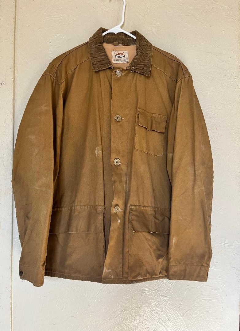 Vintage Duxbak canvas hunting shooting jacket chore jacket L