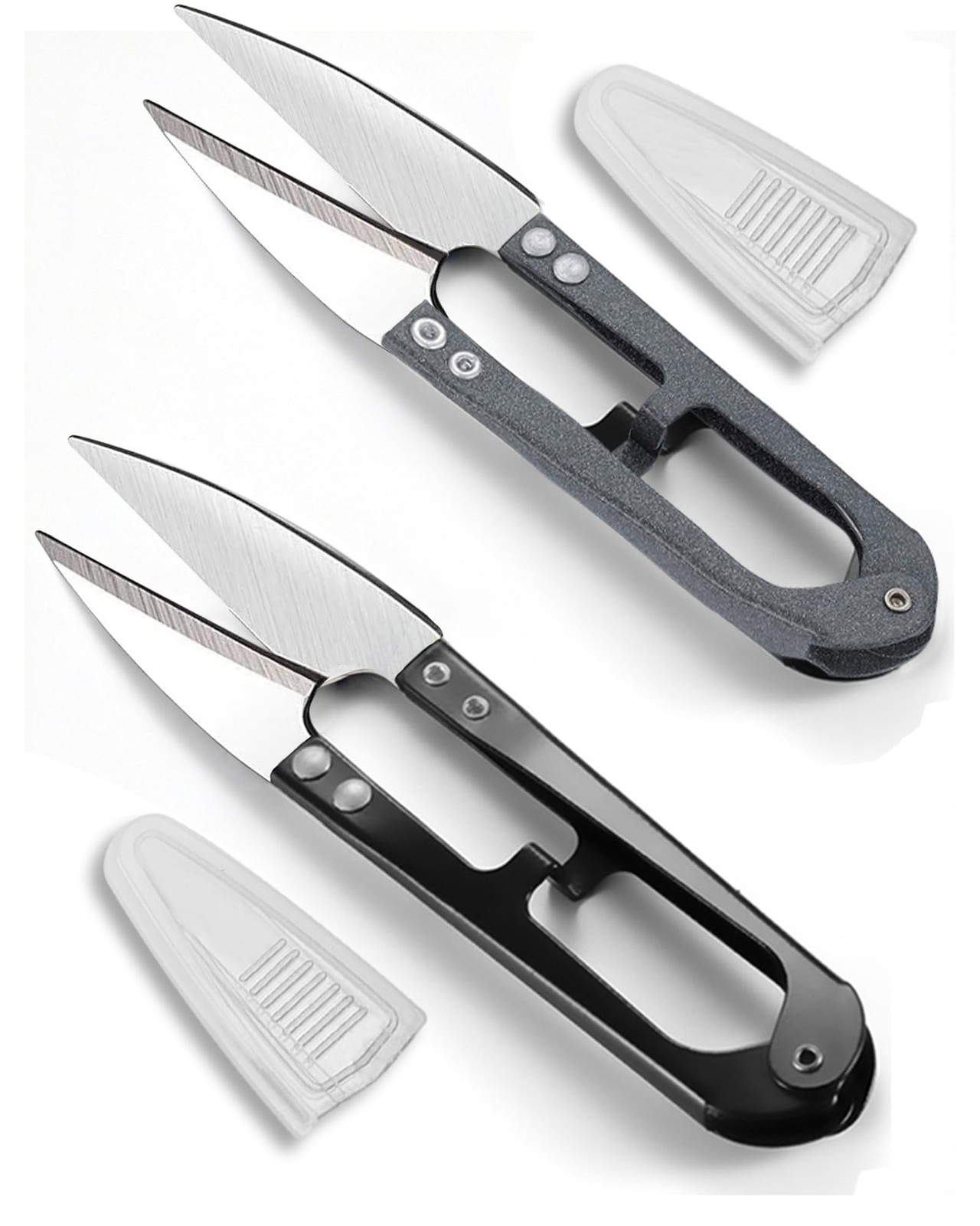 HAN-LBG 2 Pcs Bonsai Pruning Scissors for plants, Mini Small, Black&grey