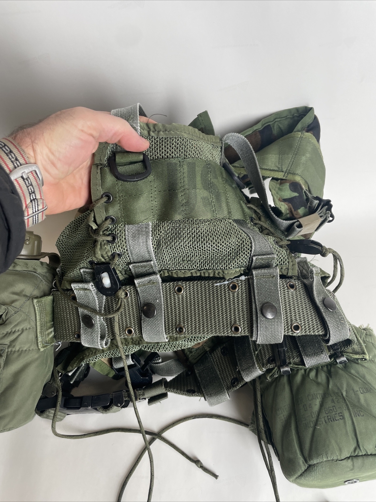 USGI Enhanced Tactical Load Bearing Vest Complete Kit BDU "EXCELLENT"
