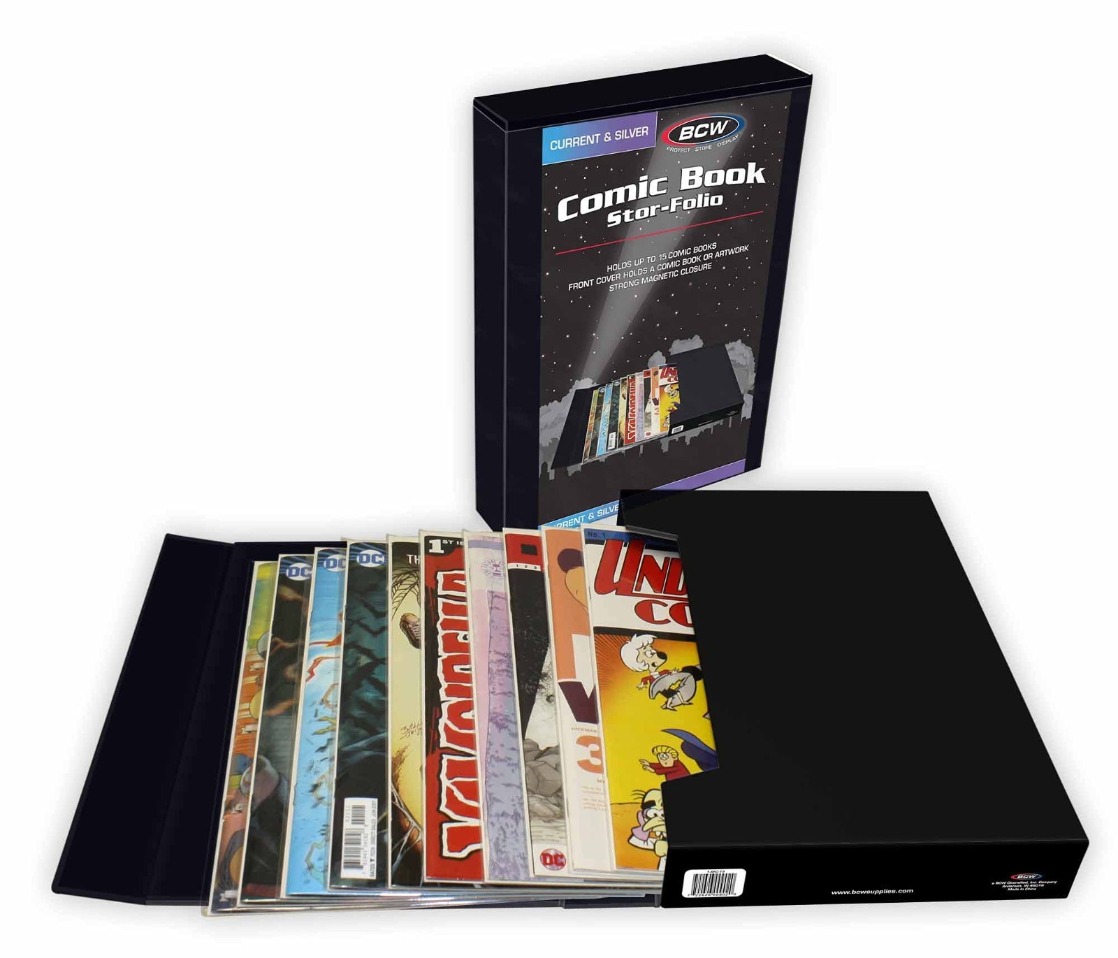 Comic Book Storage Folio Case - 3 Pack, Travel Carrier for Current & Silver Age