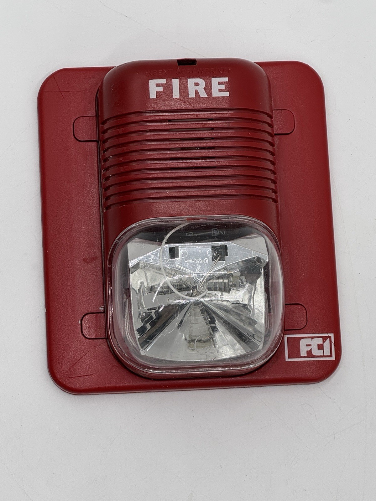 System Sensor P2475, Wall Mount Horn Strobe W/ Backplate (FCI Backplate)