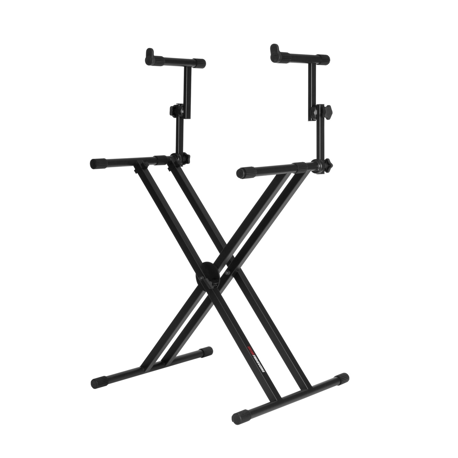 Gator Frameworks Deluxe Two Tier X-Style Keyboard Stand with Adjustable Heigh...