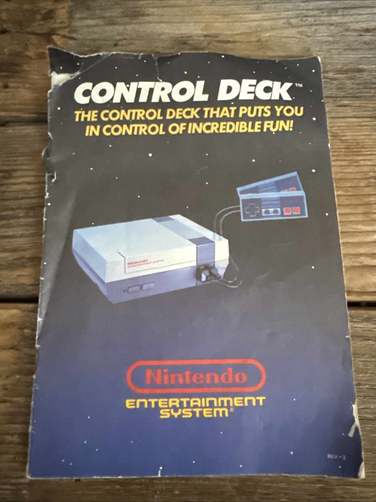 Vintage Nintendo NES Console Control Deck Manual Only Rev-3