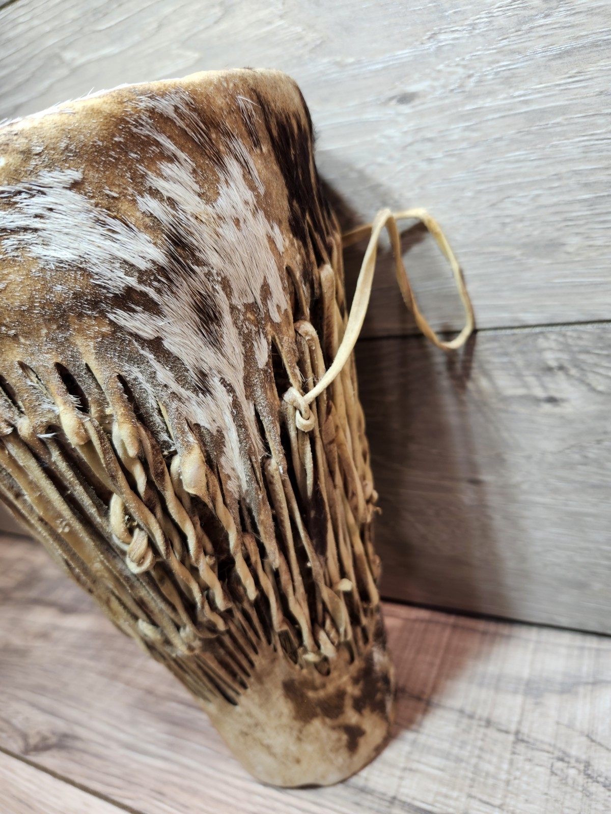 African Animal Hide Hand Drum 10”