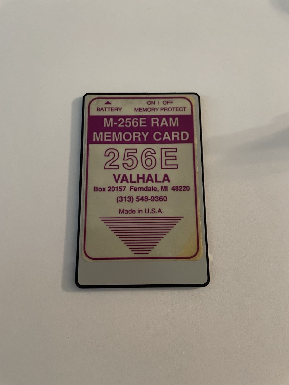 Valhala M-256E RAM Memory Card…Vintage Collector’s Item